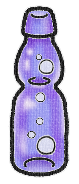 グレープ味のラムネの透過イラスト