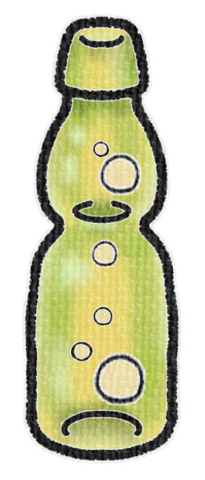 レモン味のラムネの透過イラスト