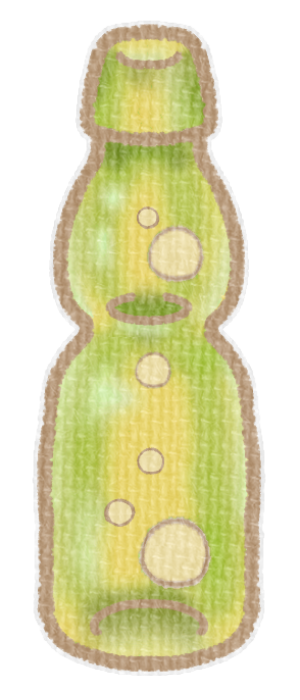 レモン味のラムネの透過イラスト