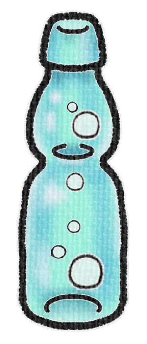 ソーダ味のラムネの透過イラスト