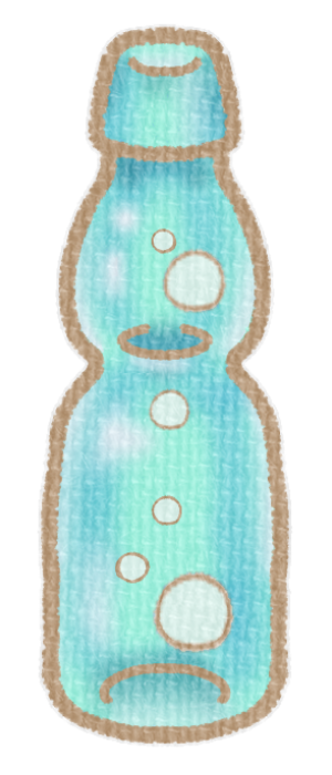 ソーダ味のラムネの透過イラスト