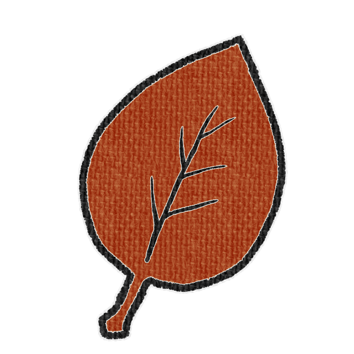 茶色い落ち葉の透過イラスト