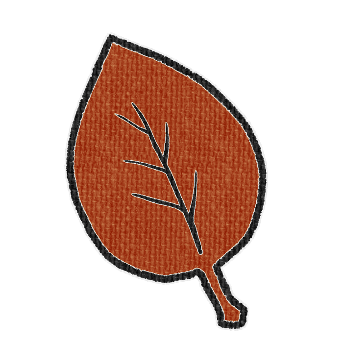 茶色い落ち葉の透過イラスト