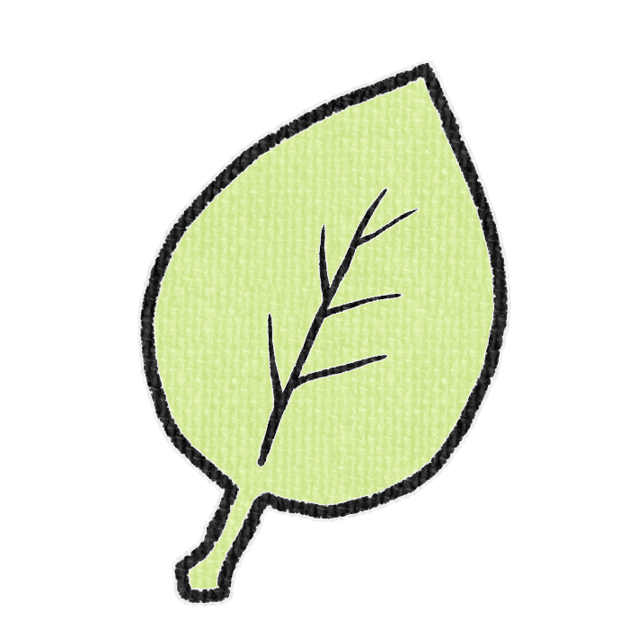 黄緑色の落ち葉の透過イラスト