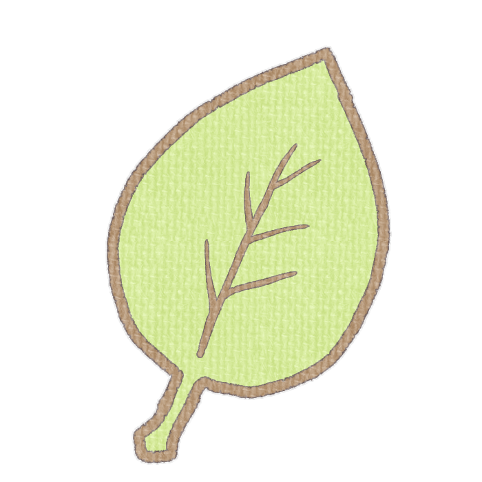 黄緑色の落ち葉の透過イラスト