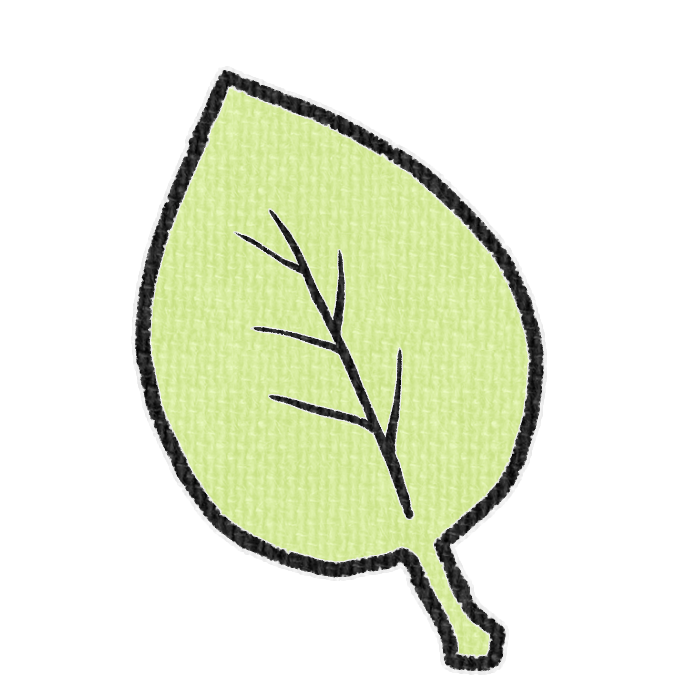 黄緑色の落ち葉の透過イラスト