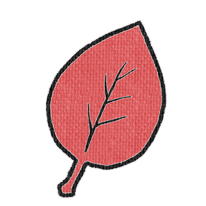 赤い落ち葉の透過イラスト