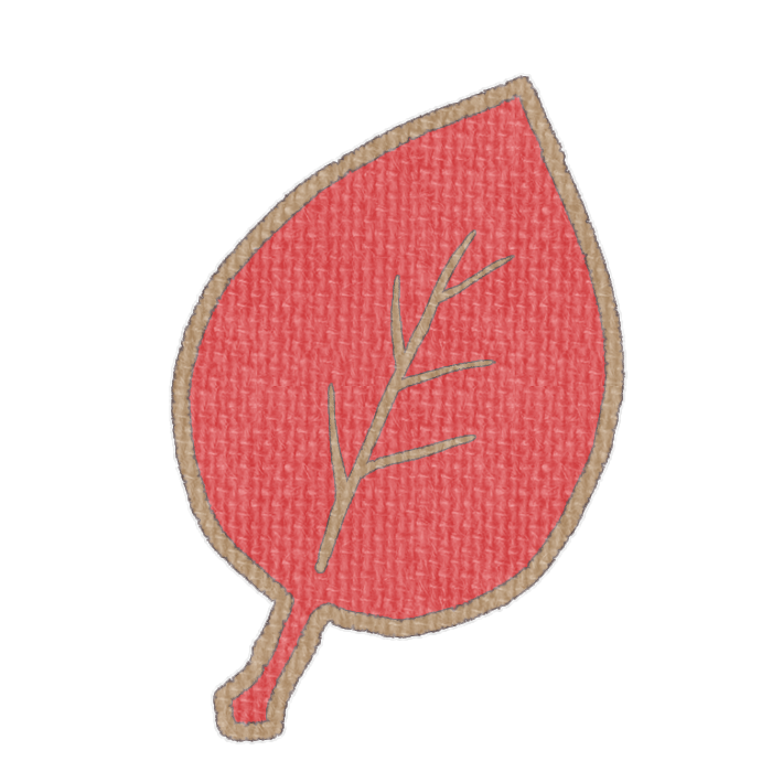 赤い落ち葉の透過イラスト