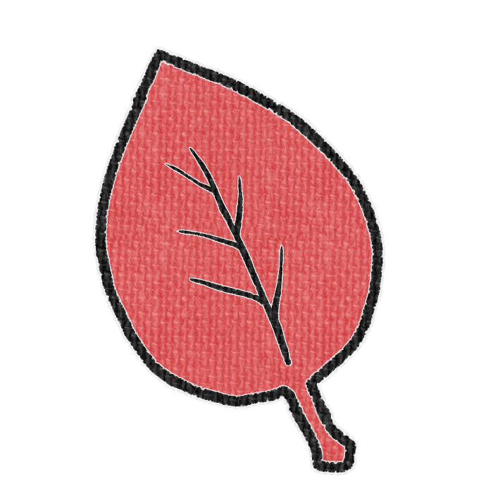 赤い落ち葉の透過イラスト