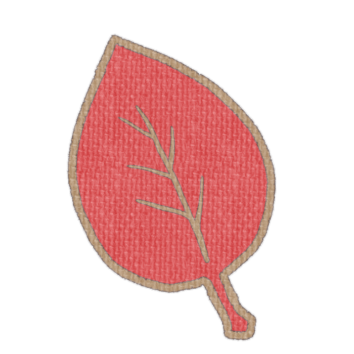 赤い落ち葉の透過イラスト