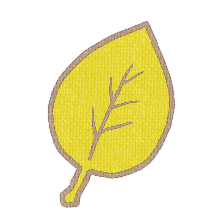 黄色い落ち葉の透過イラスト