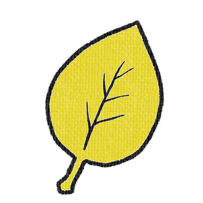 黄色い落ち葉の透過イラスト