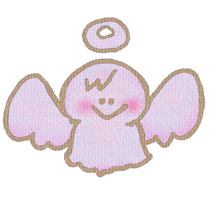 紫色の天使の透過イラスト