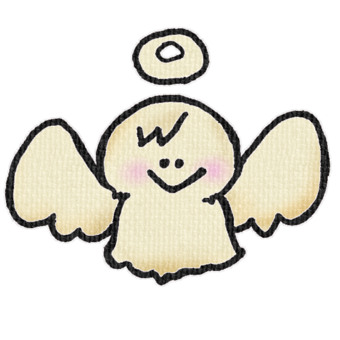 黄色の天使の透過イラスト