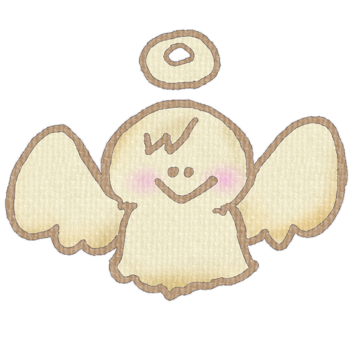 黄色の天使の透過イラスト