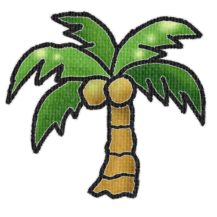 ヤシの木の透過イラスト素材