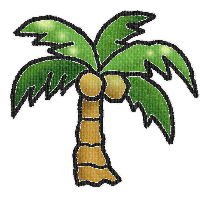 ヤシの木の透過イラスト素材