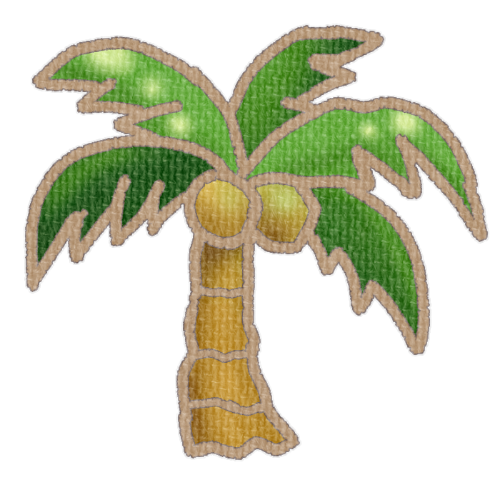 ヤシの木の透過イラスト素材