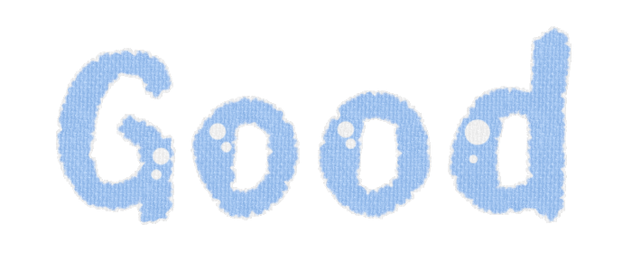 青色の文字（Good）の装飾素材