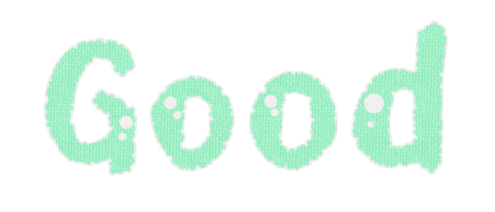 緑色の文字（Good）の装飾素材