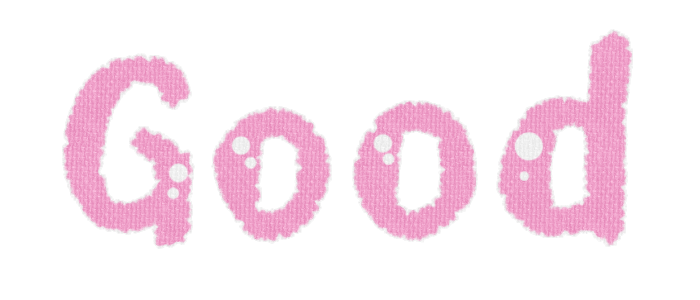 ピンク色の文字（Good）の装飾素材